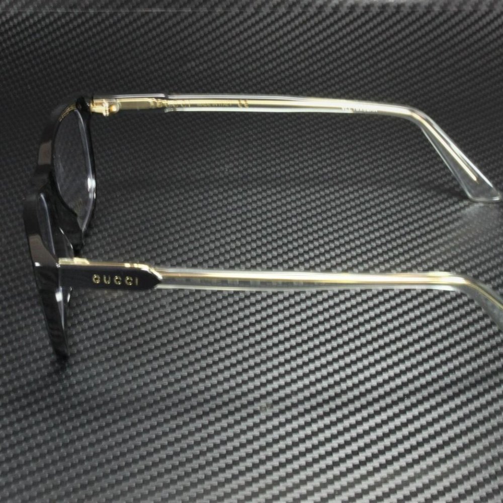 Gucci Black Eyeglasses! Transparent gold eyeglasse